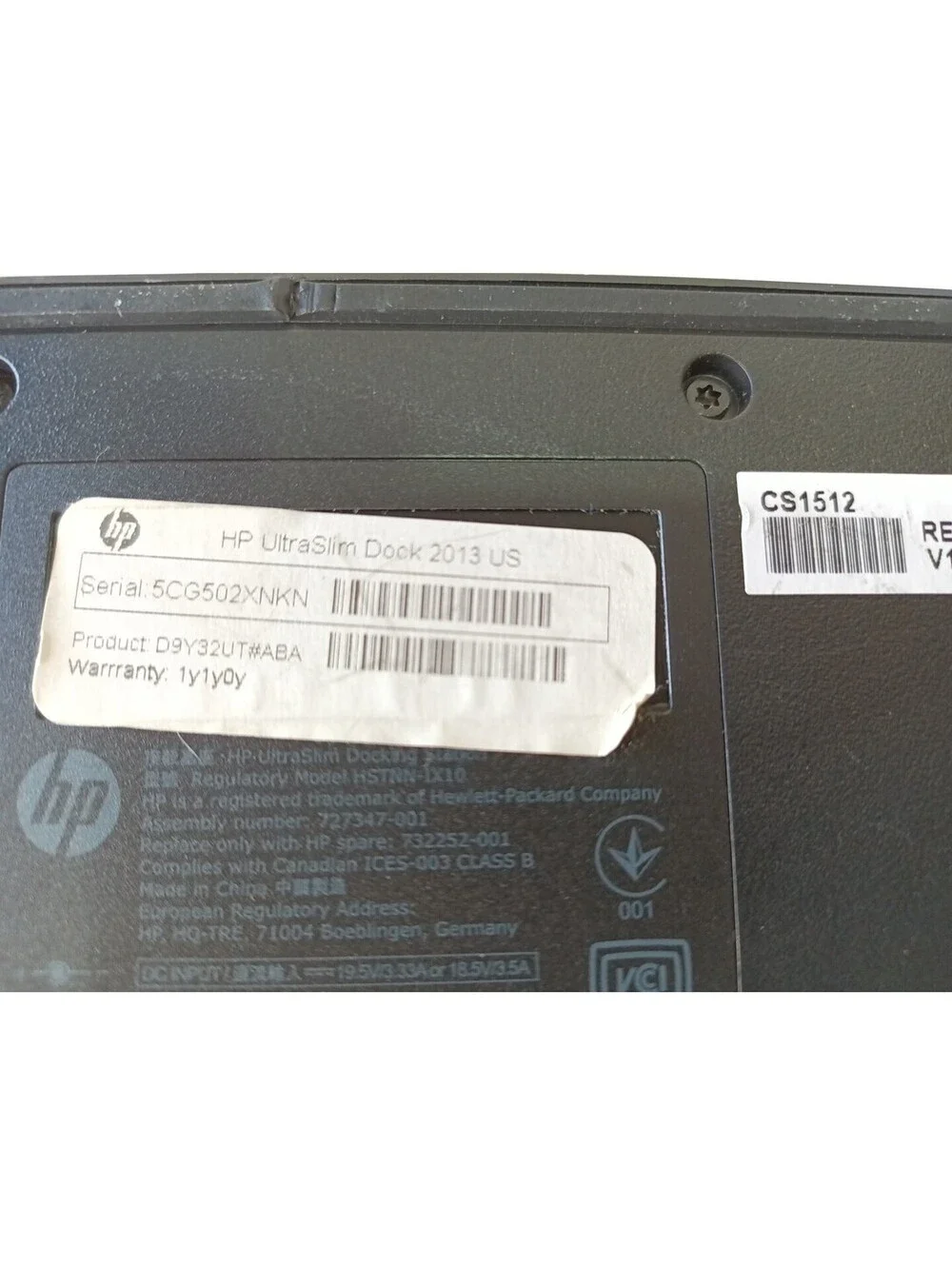 HP UltraSlim Docking Station D9Y32UT EliteBook ProBook VGA DisplayPort USB Teste